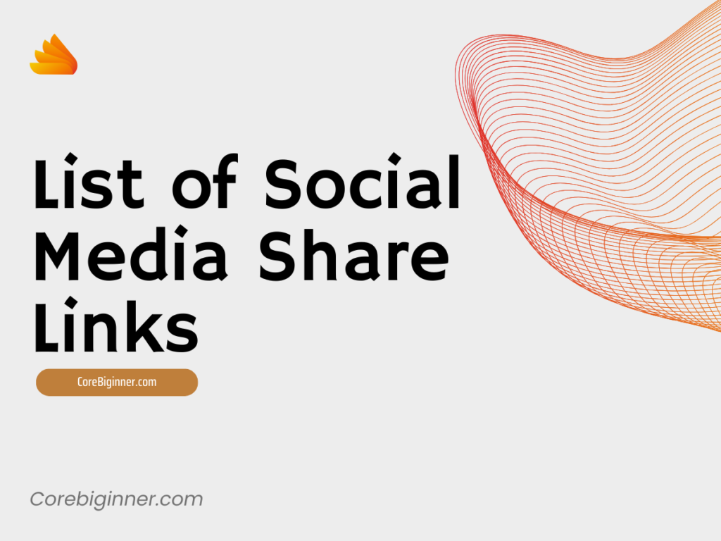 List of Social Media Share Links